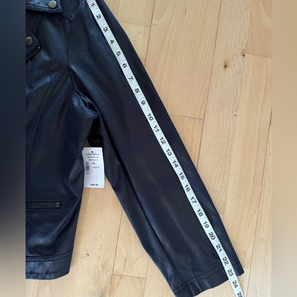 Cleo moto biker light weight navy fall jacket size XL - Picture 8 of 11